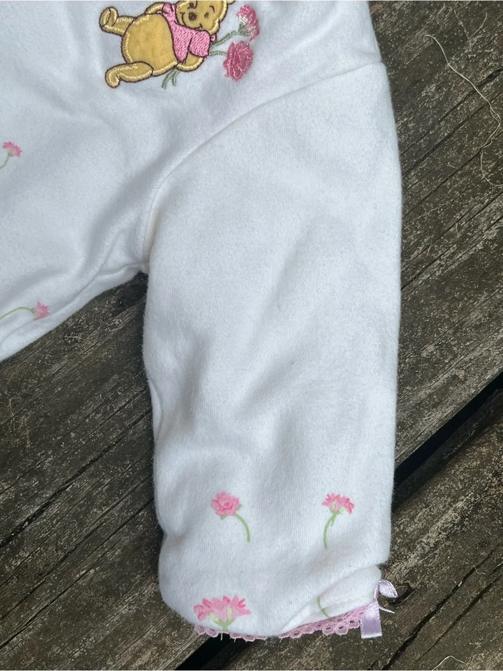 Disney Baby White & Pink Winnie the Pooh Embroidered Jacket/Coat